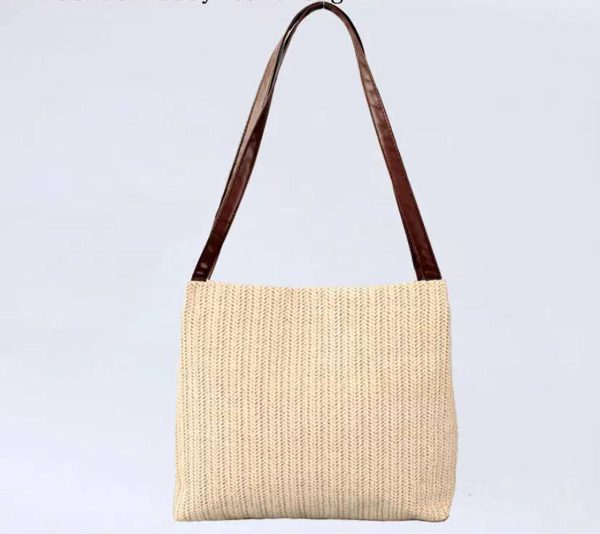 Straw Woven Beach Tote Bag