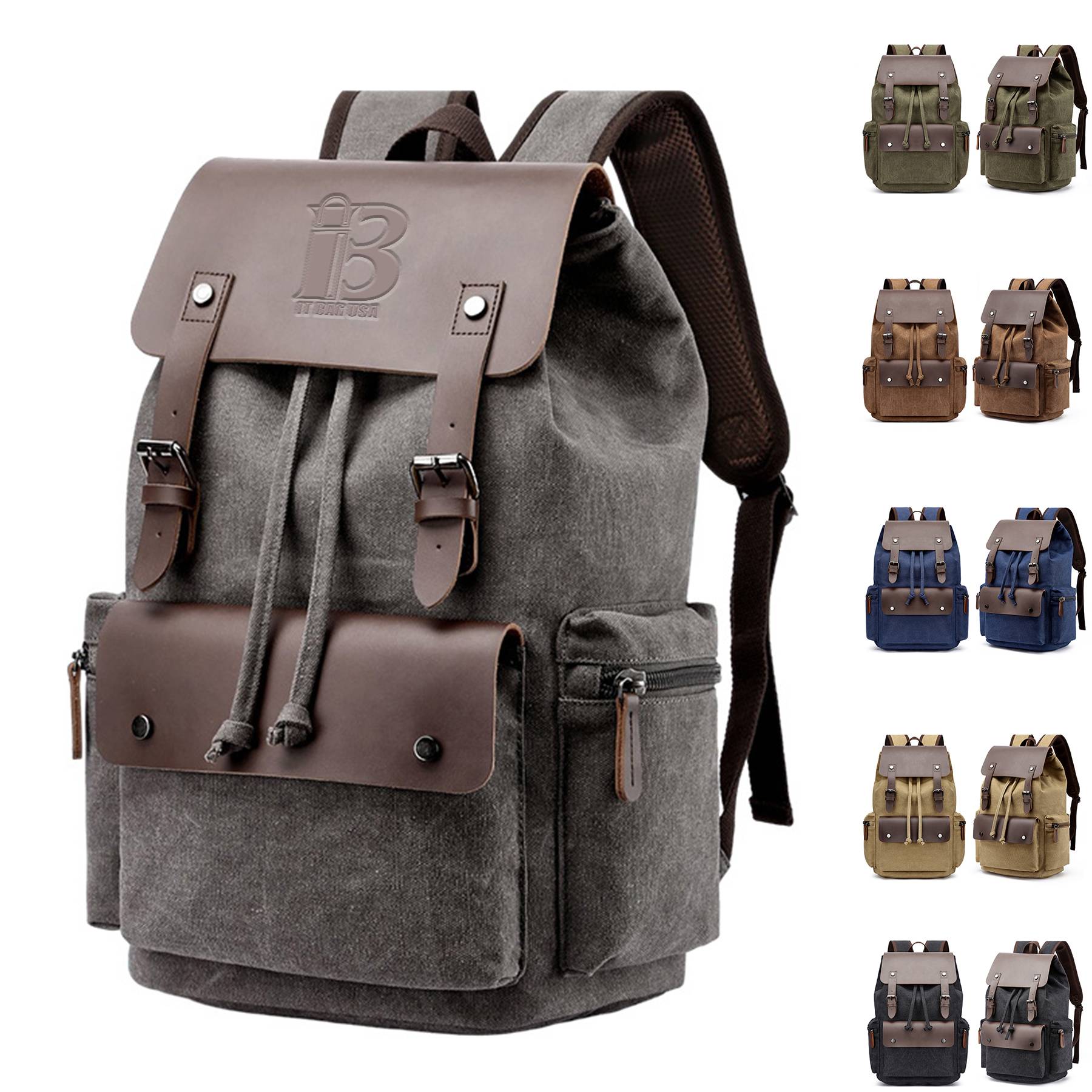 Men‘s Canvas Vintage travel Laptop Backpack