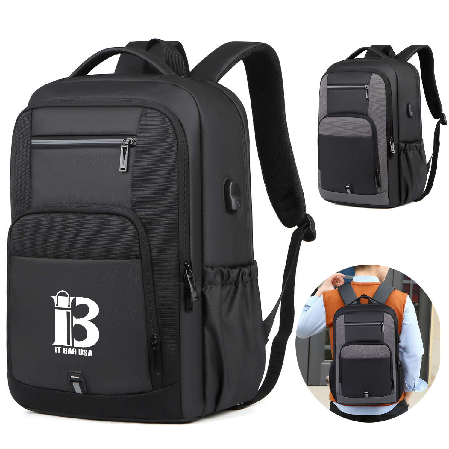 Large Travel Backpack for Men Women Waterproof Computer Bag