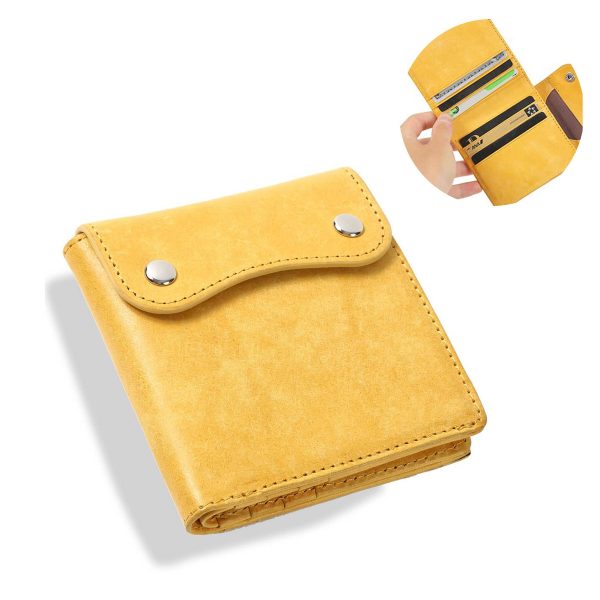 Genuine leather multi card short handbag