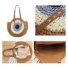 Jute Straw Summer Beach Tote Bags for Vacation Travel
