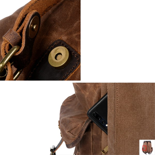 Retro drawstring backpack
