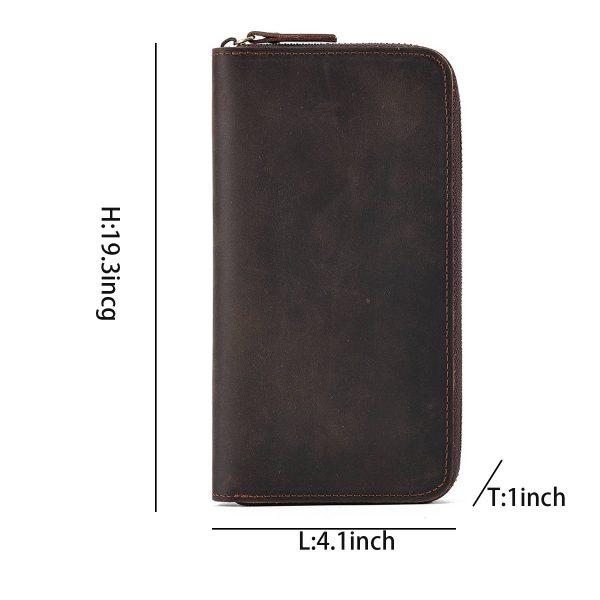 Men's Long Faux Leather Wallet