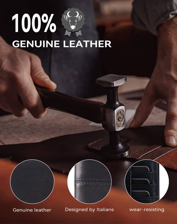 Men'S Genuine Leather Wallet Card Slots