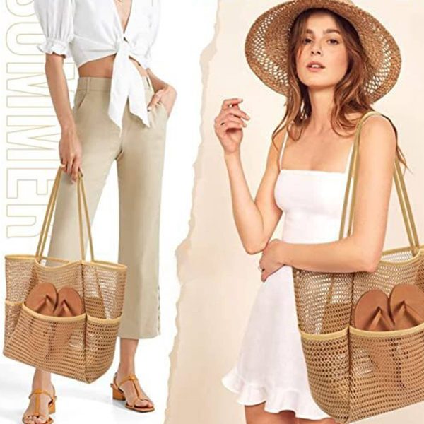 Nylon Foldable Swim Large Beach Tote Bag