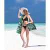 Tropical Palm Leaves Tote Bag for Beach
