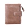 PU folding buckle small wallet