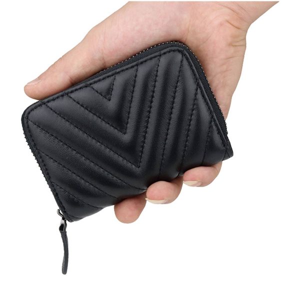 Genuine Leather Mini Wallet Card Bag
