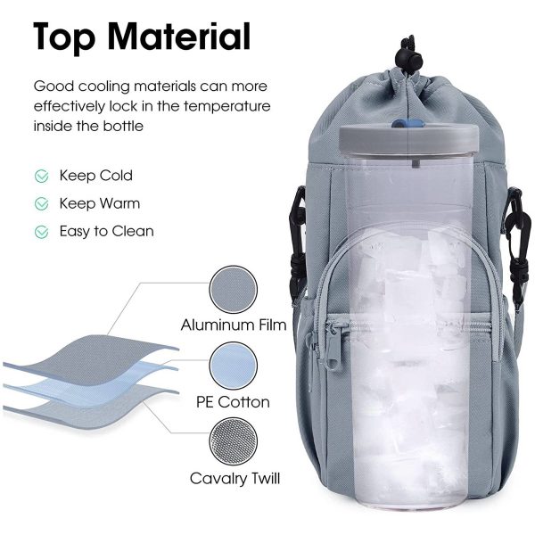 Canvas Portable water bottle insulation bag