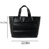 Women Large Quilted Puffer Tote Bag
