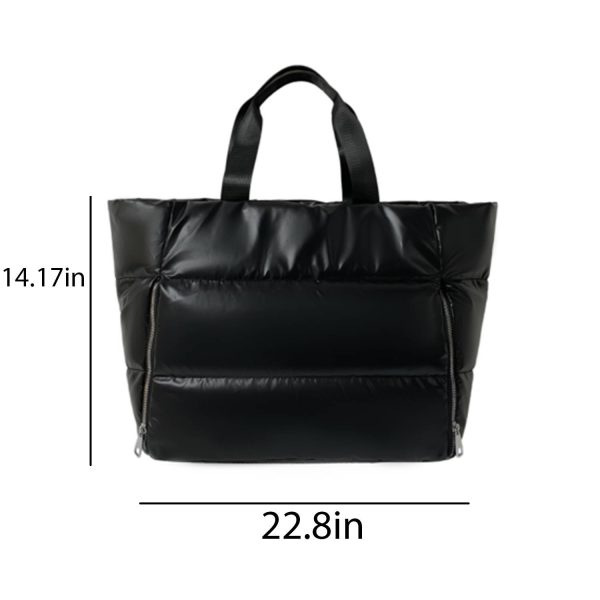 Women Large Quilted Puffer Tote Bag
