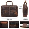 Genuine Leather Briefcase Messenger 15.6 Inch Laptop Bag