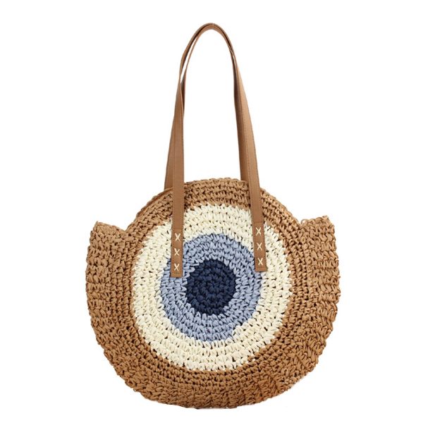 Jute Straw Summer Beach Tote Bags for Vacation Travel