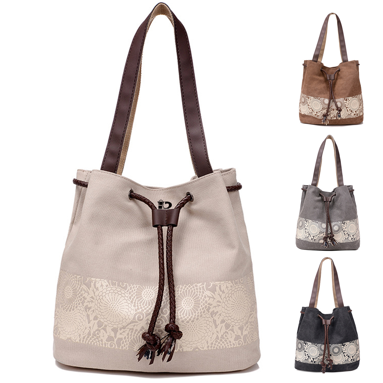 Canvas Tote Bag Fashion Printed Vintage for Women