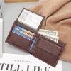 Mens Genuine Leather Bifold Credit Card Bag