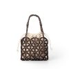 Wooden Tote Bag with a canvas drawstring pocket inside