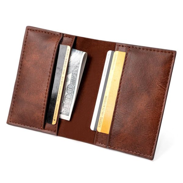 PU brown punk wallet