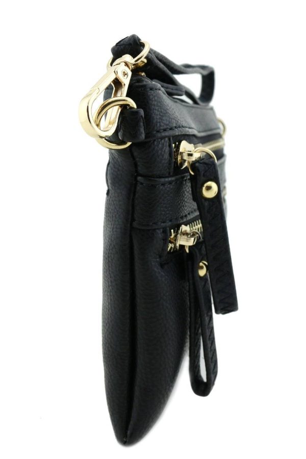 PU Leather Small Wristlet Crossbody Bag