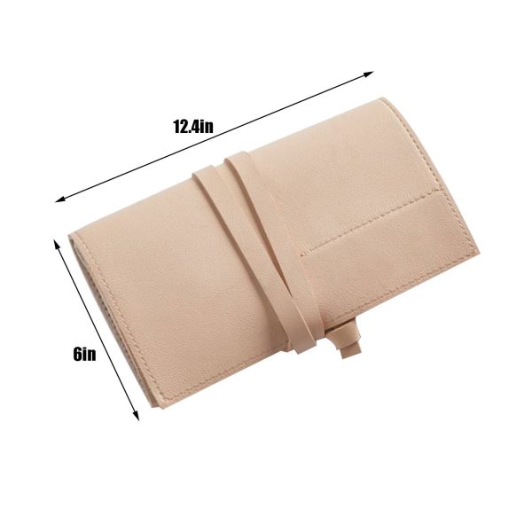 Leather Travel Cable Organizer Case Headphone Storage Bag