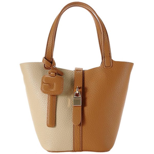 Genuine Leather bucket cross-body bag