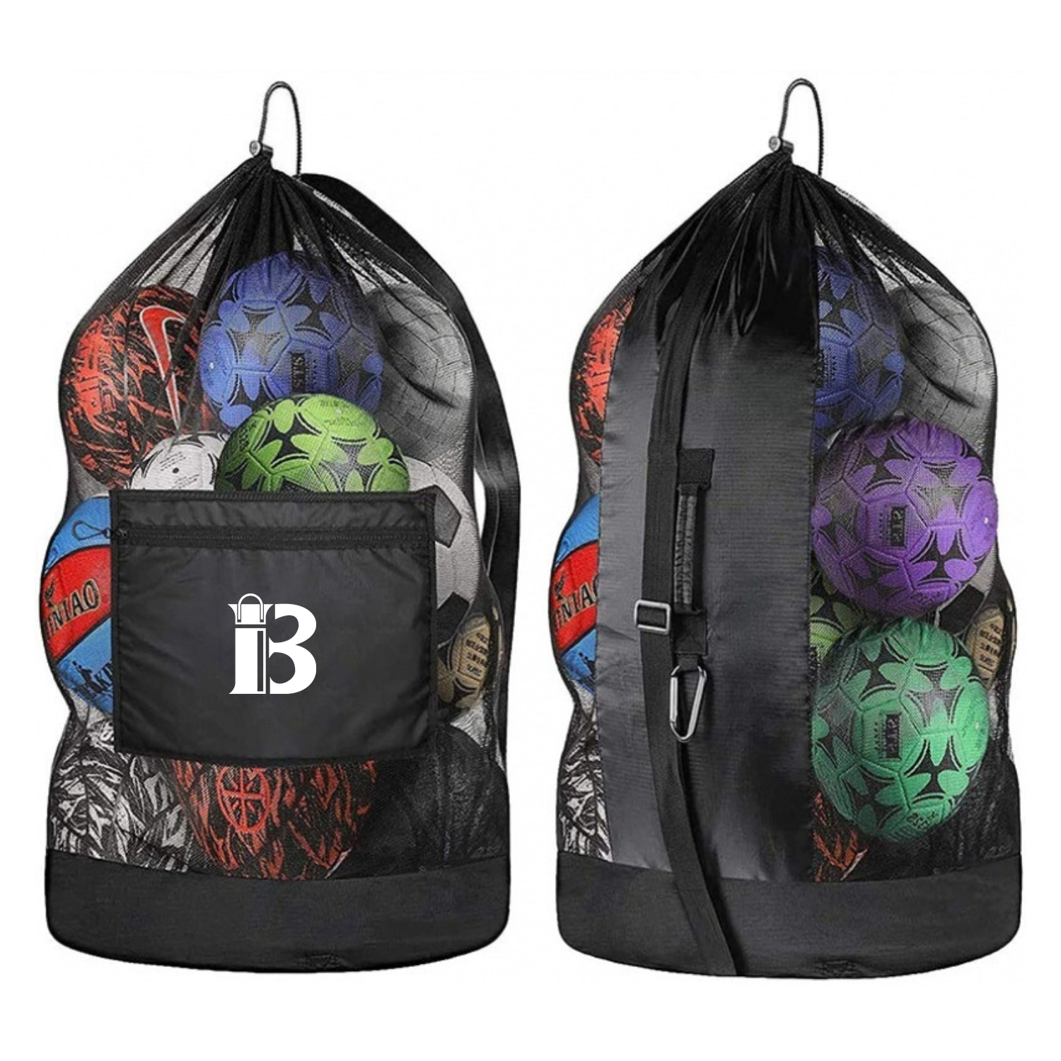 Large Mesh Drawstring Sling Ball Bag