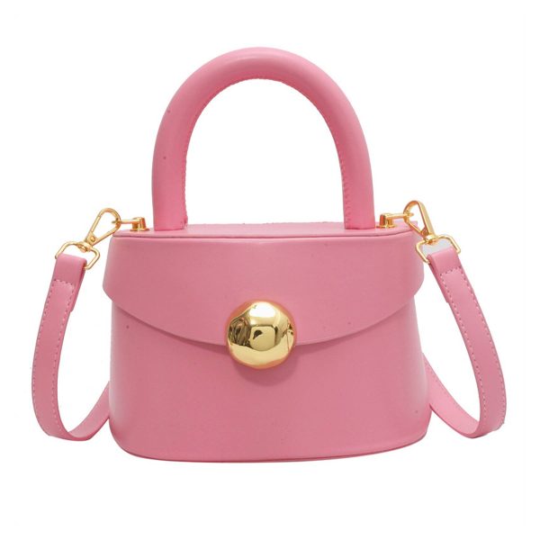 Genuine Leather Semi-round hand-held crossbody bag