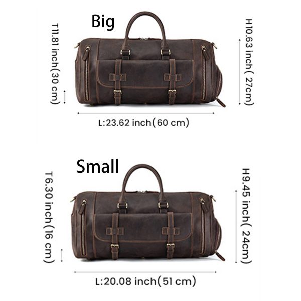 Large Leather Duffle Bag