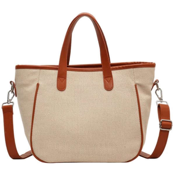 Canvas Crossbody Bag Fashion Color Clash Tote for Women