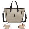 Canvas Crossbody Bag Fashion Color Clash Tote for Women