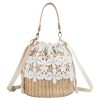 Jute Big Capacity Travel Tote Purse Woven Straw Hobo Bag