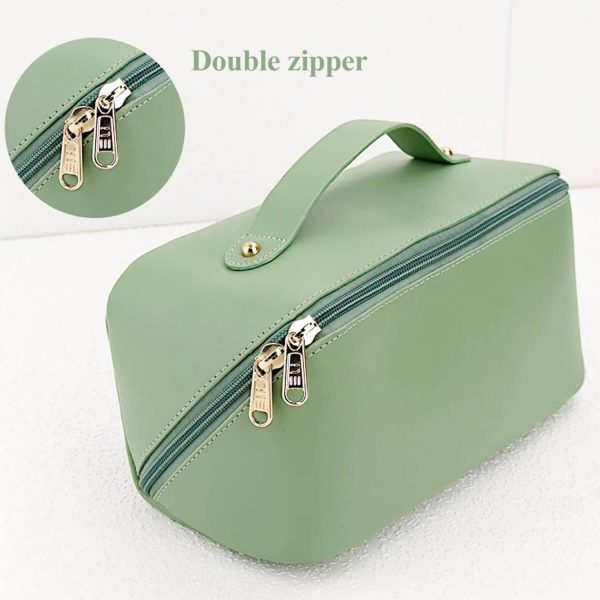 Leather Cosmetic Bag Waterproof Portable