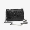 PU Women's fashion black cowhide chain tote bag