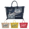 Canvas Hand Fringed Handbag