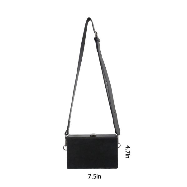 PU Leather Box Crossbody Bag