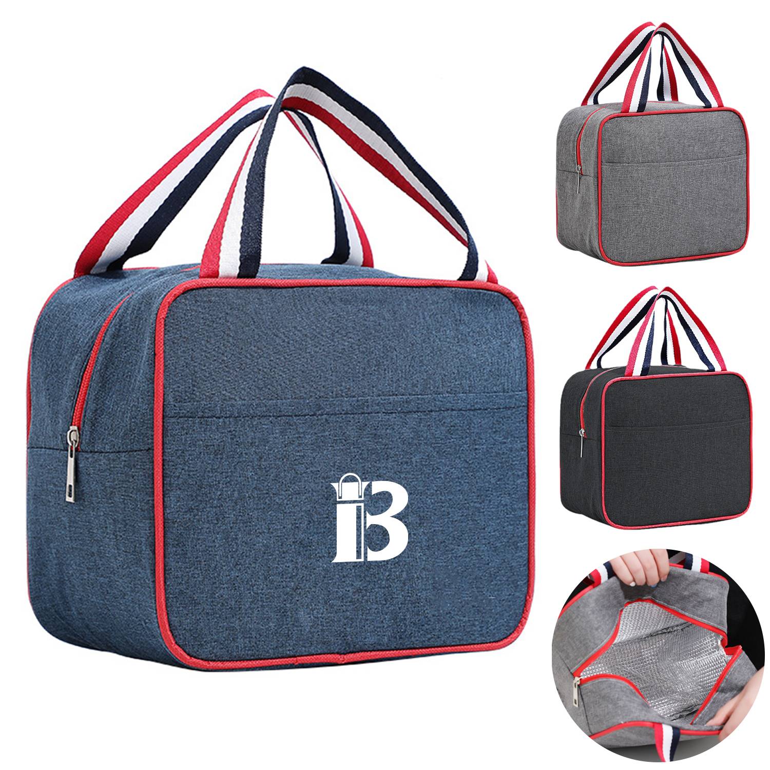 Office worker's business hand-held insulated lunch bag