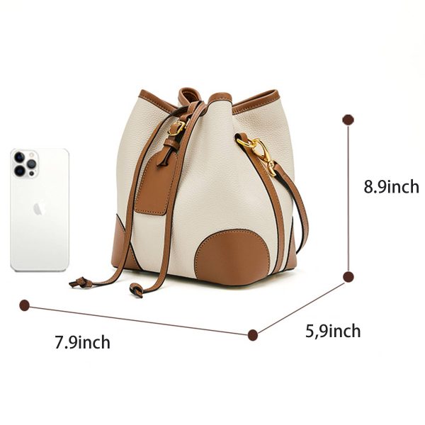 Bucket Genuine Leather Bag For Women