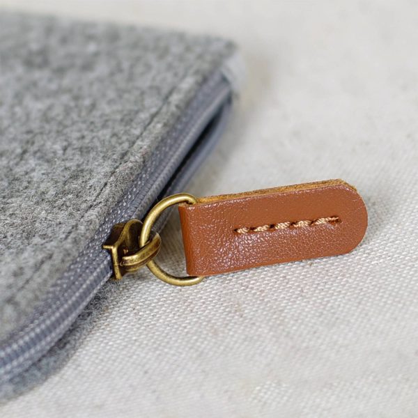 Zippered Felt Fabric Coin Purse