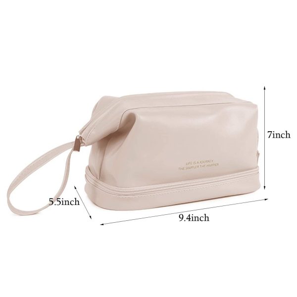 PU Leather Large Capacity Travel Cosmetic Bag for Women
