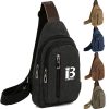 Crossbody Canvas Sling Bag Backpack with Adjustable Strap