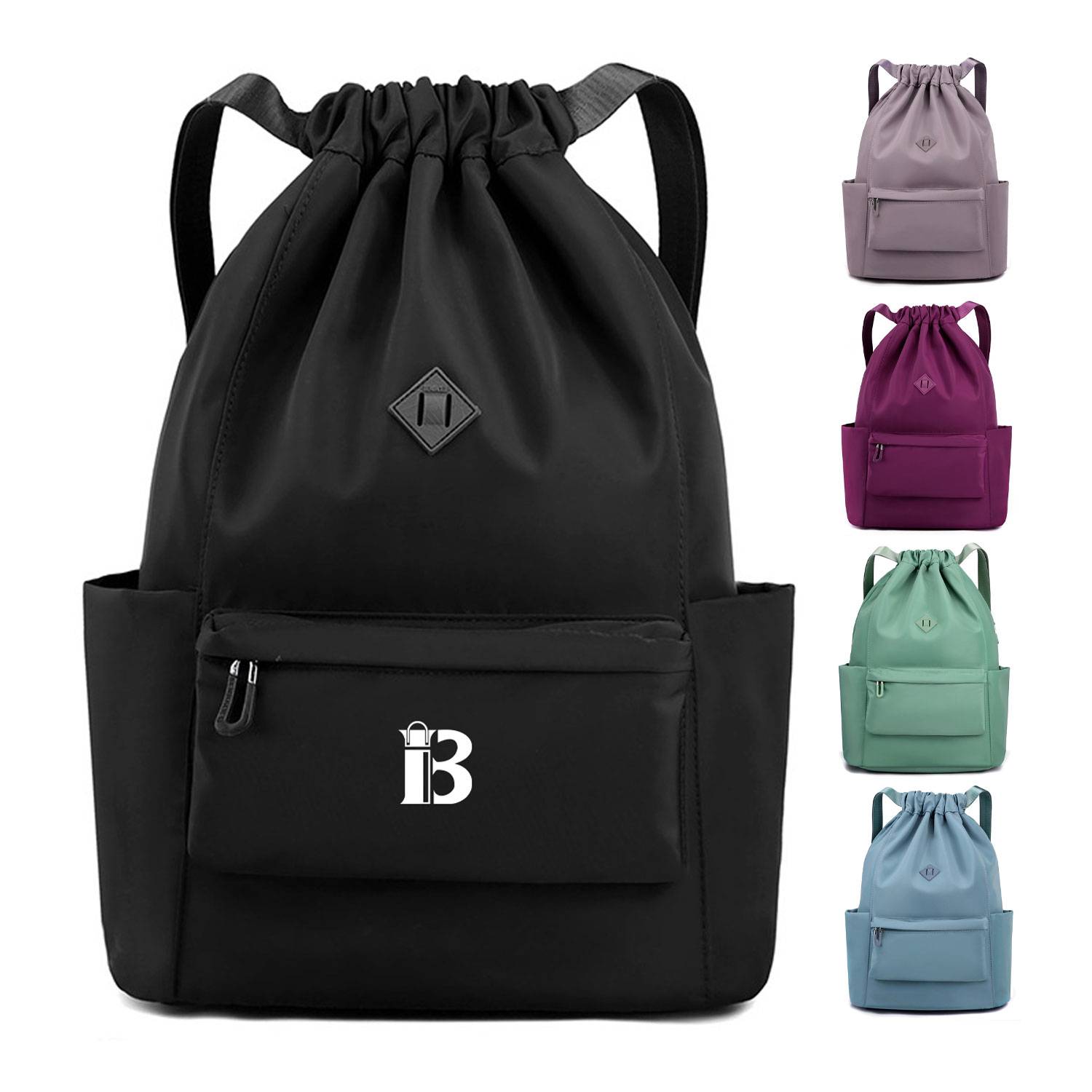 Water-Resistant Drawstring Backpack