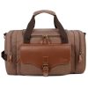 Canvas Large Capacity Leather Travel Duffel Bag