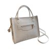 PU Leather Tote Bag Pure Color Vintage Simple For Women