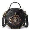 PU Punk industrial vintage style women's shoulder bag