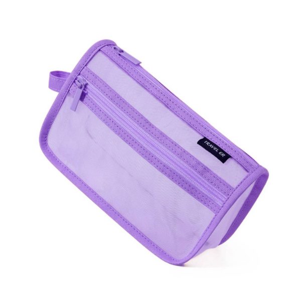 Mesh Pencil Case w/ Handle and Zipper