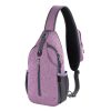 Oxford Chest Sling Bag With Earphone Port