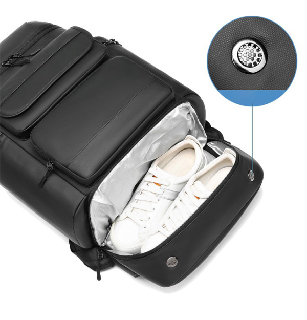 Gym backpack with shoe compartment for men