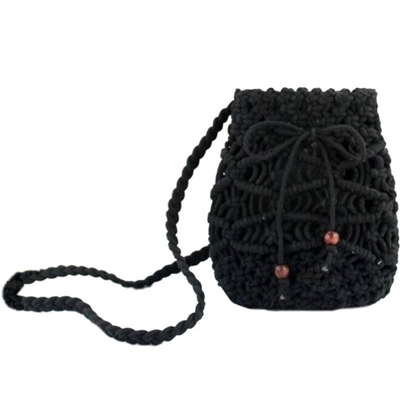 Jute Drawstring Crossbody Beach Woven Bag