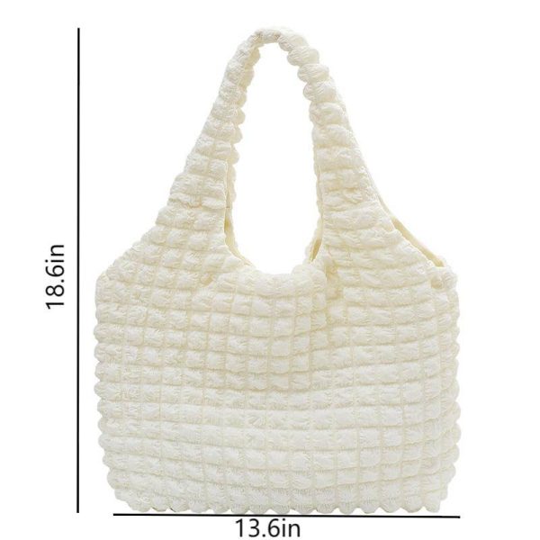 Canvas girl's cloud puff shoulder bag