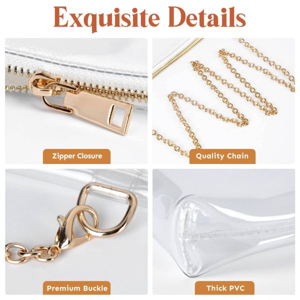Clear Purse for Women Transparent Crossbody Bag