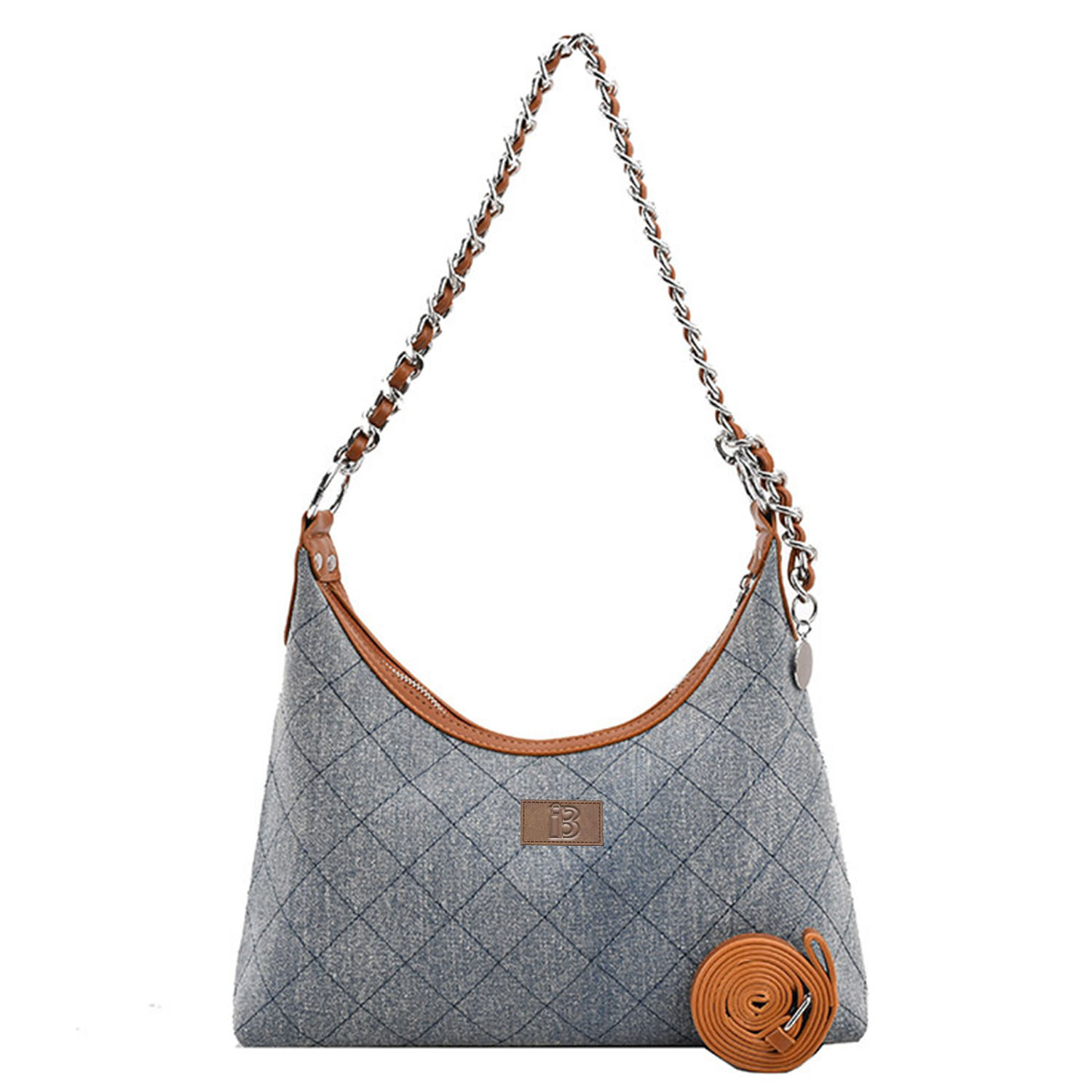 Denim crossbody tote bag handbag for woman